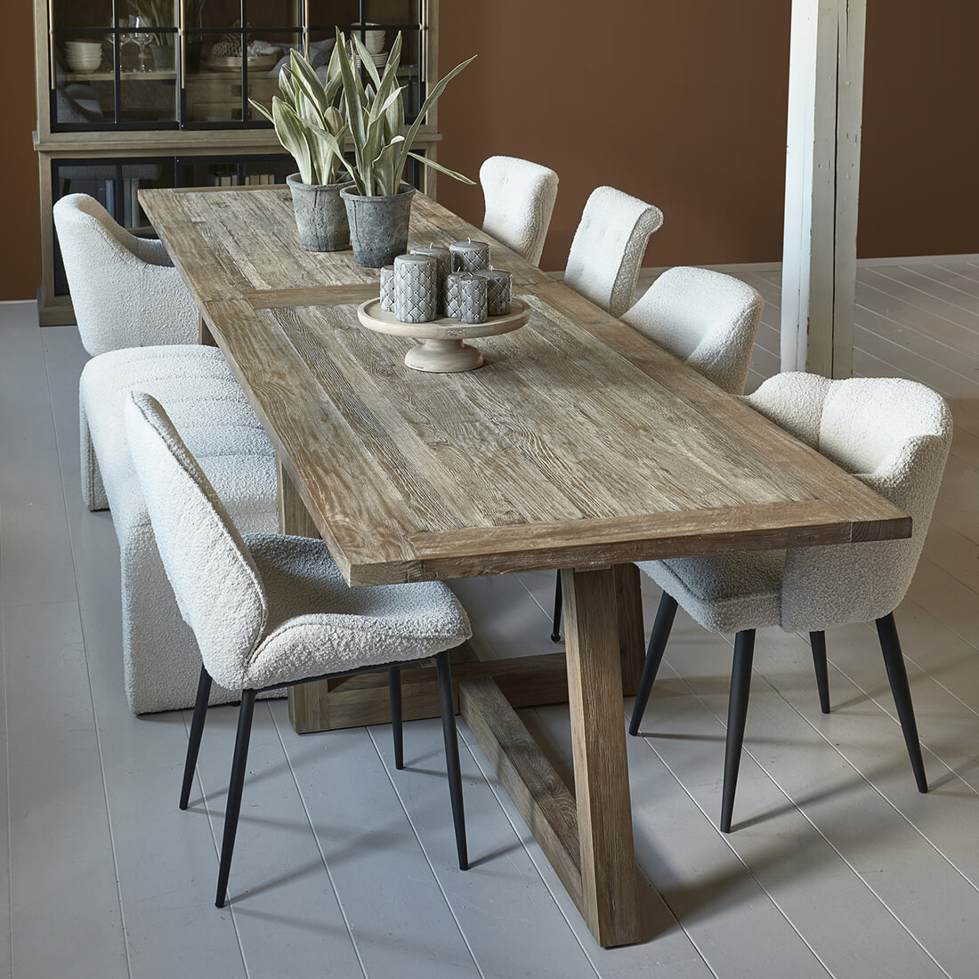 Rivièra Maison Eettafel Bali Essenhout, 400 x 100cm - Bruin