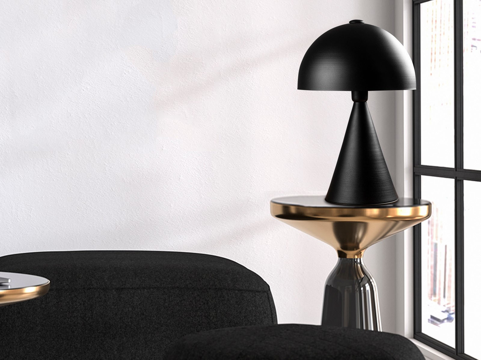 Tafellamp MUSHROOM 1 lamp zwart