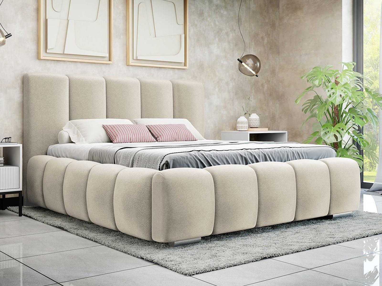 Bed met opbergruimte WIKOPIA 160x200 cm beige