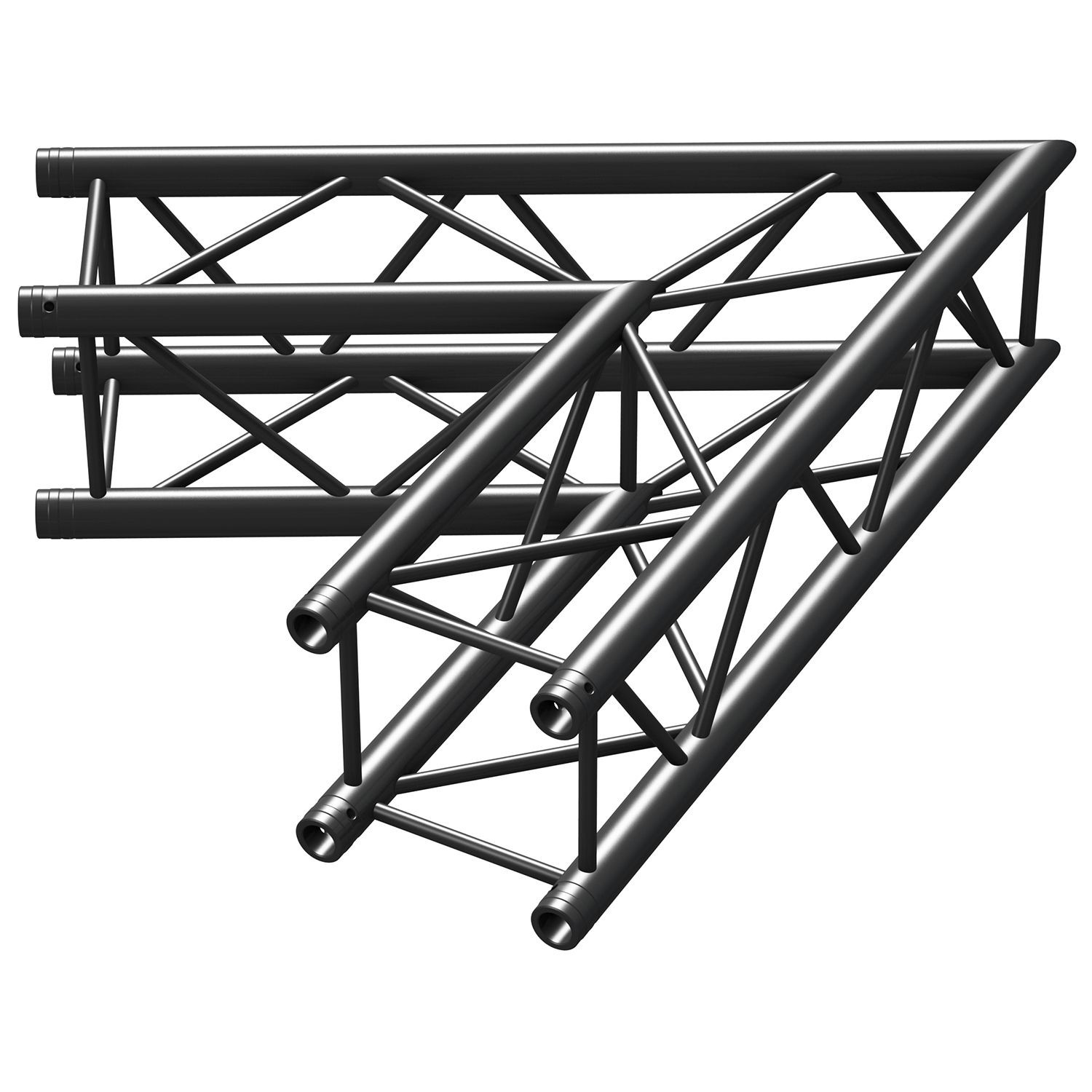 BeamZ Truss P30-C20B vierkante truss zwart 60° 2-weg hoek