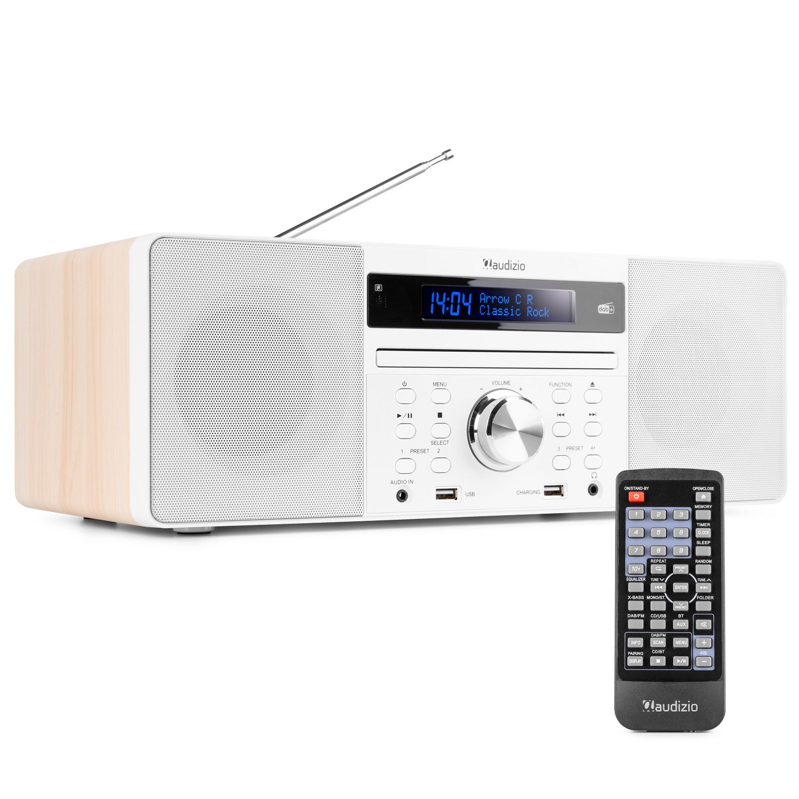 Audizio Prato microset met DAB radio, Bluetooth, USB mp3 & cd speler -