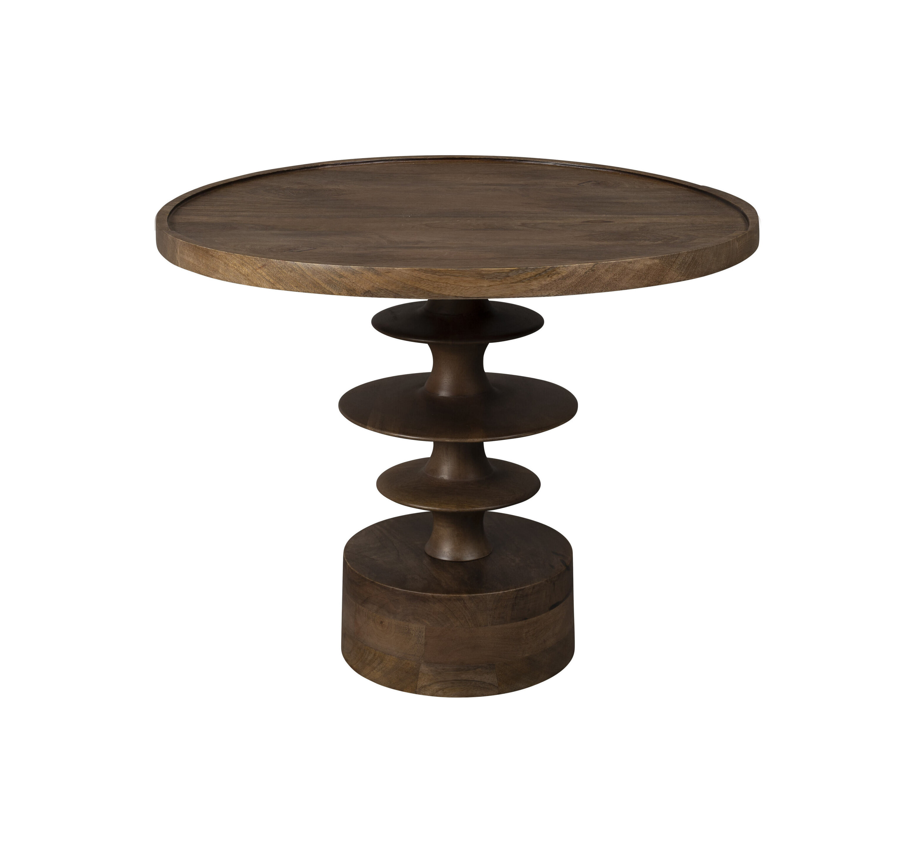 Dutchbone Ronde Salontafel Cath Mangohout, 66cm - Bruin