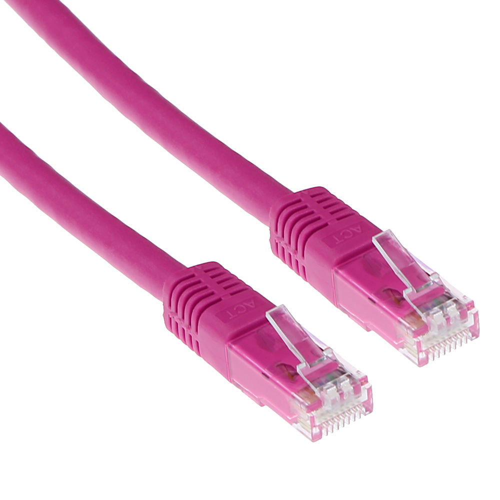 ACT IB7301 U/UTP CAT6A Patchkabel Roze - 1 meter