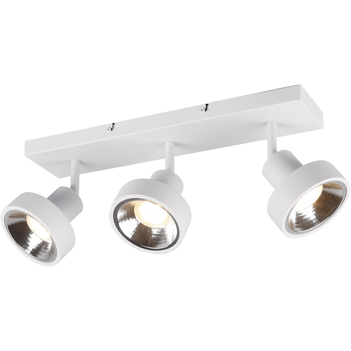 LED Plafondspot - Trion Leonida - GU10 Fitting - 3-lichts - Rechthoek - Mat Wit - Aluminium