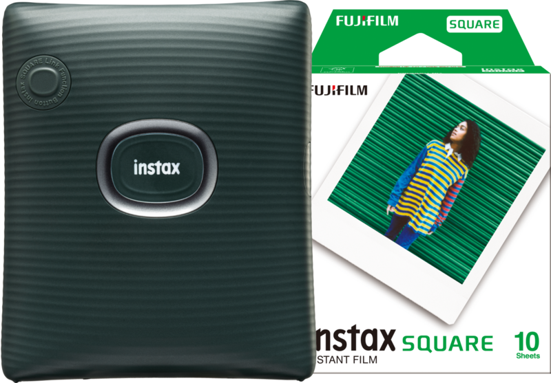 Fujifilm Instax Square Link Green + Fujifilm Instax Film Square WW1 (10 stuks)