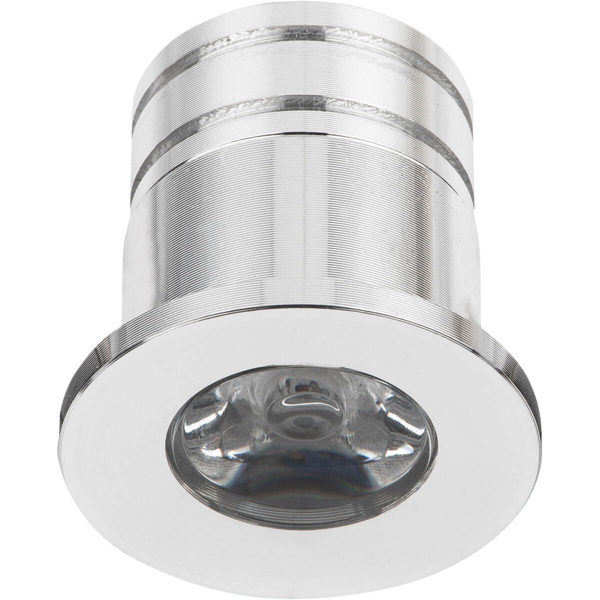 LED Veranda Spot Verlichting - Velvalux - 3W - Warm Wit 3000K - Inbouw - Dimbaar - Rond - Mat Zilver - Aluminium - Ø31mm