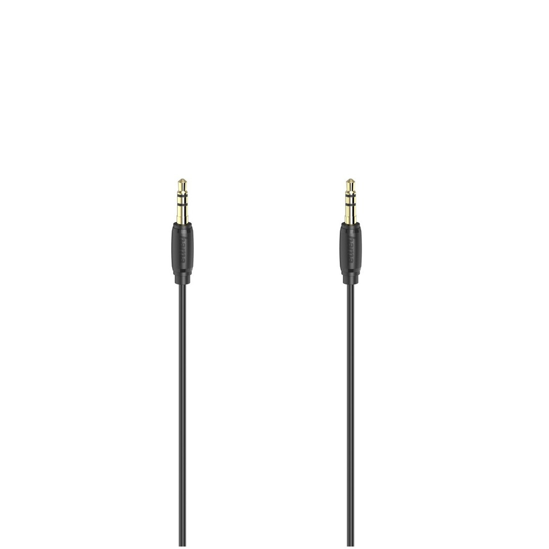 Hama Audiokabel, 3,5mm jack - 3,5mm jack, stereo, verguld, ultradun, 5,0 m Mini jack kabel Zwart