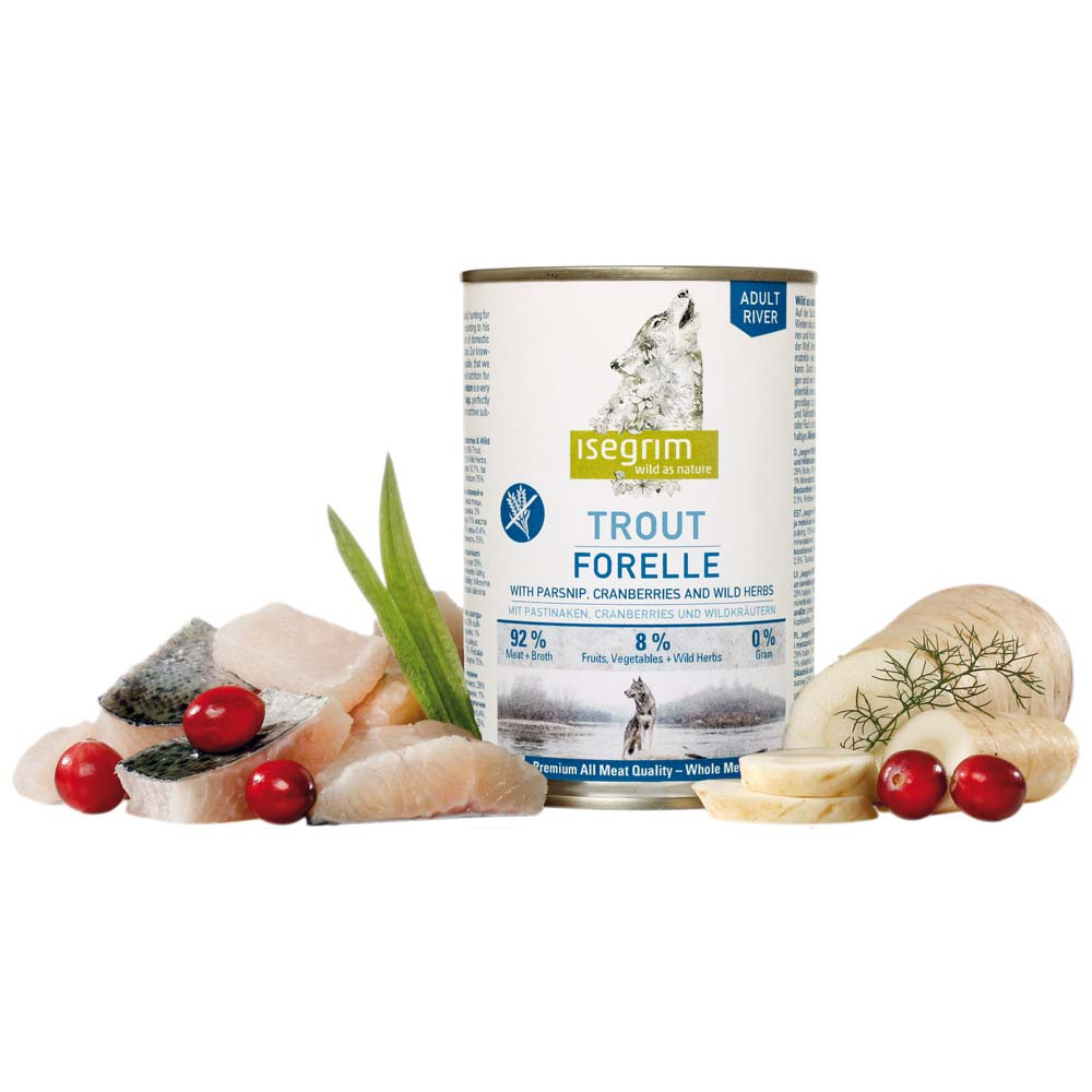 isegrim RIVER Forel met pastinaak, cranberry's & wilde kruiden, 800 g, Aantal: 6 x 800 g