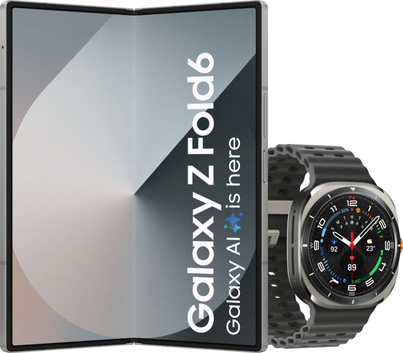 Samsung Galaxy Z Fold 6 512GB Zilver 5G + Samsung Galaxy Watch Ultra Zilver/Zwart 47mm