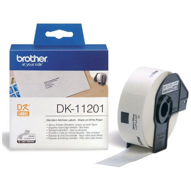 Etiket Brother DK-11201 29x90mm adres 400stuks | Rol a 400 stuk