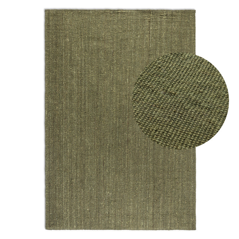 Handgeweven Jute Vloerkleed Groen - Hanse Home - 60x90 cm - Rechthoek - Dekbed-Discounter.nl