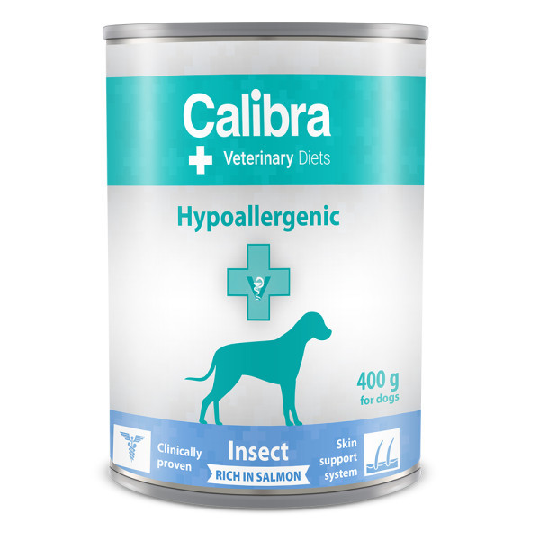 Calibra Veterinary Diets Hypoallergenic insecten met zalm natvoer hond 24 x 400 g