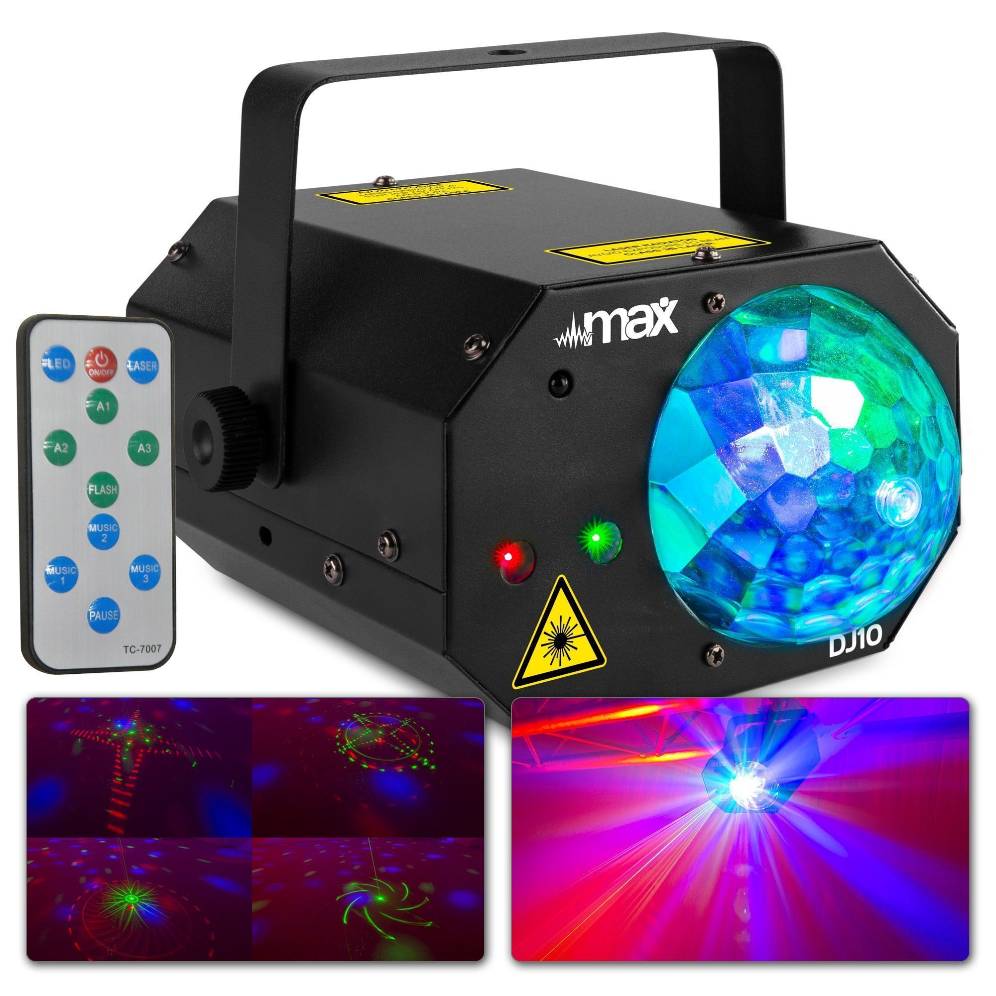 MAX DJ10 lichteffect - Jelly Moon met rood/groene laser