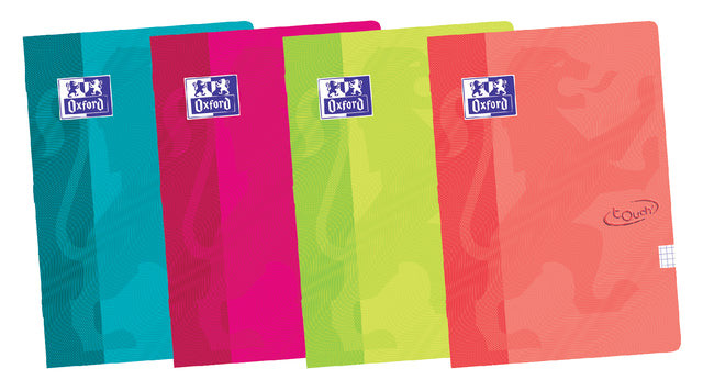 Schrift Oxford school touch A4 72blz ruit 10mm assorti | 10 stuks