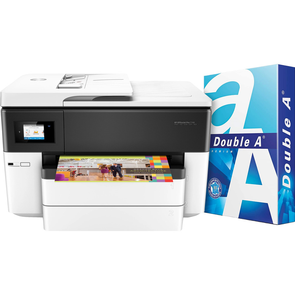 HP Officejet 7740 + 500 vellen A4 papier