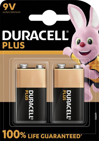 Duracell 9V Plus Alkaline 2x