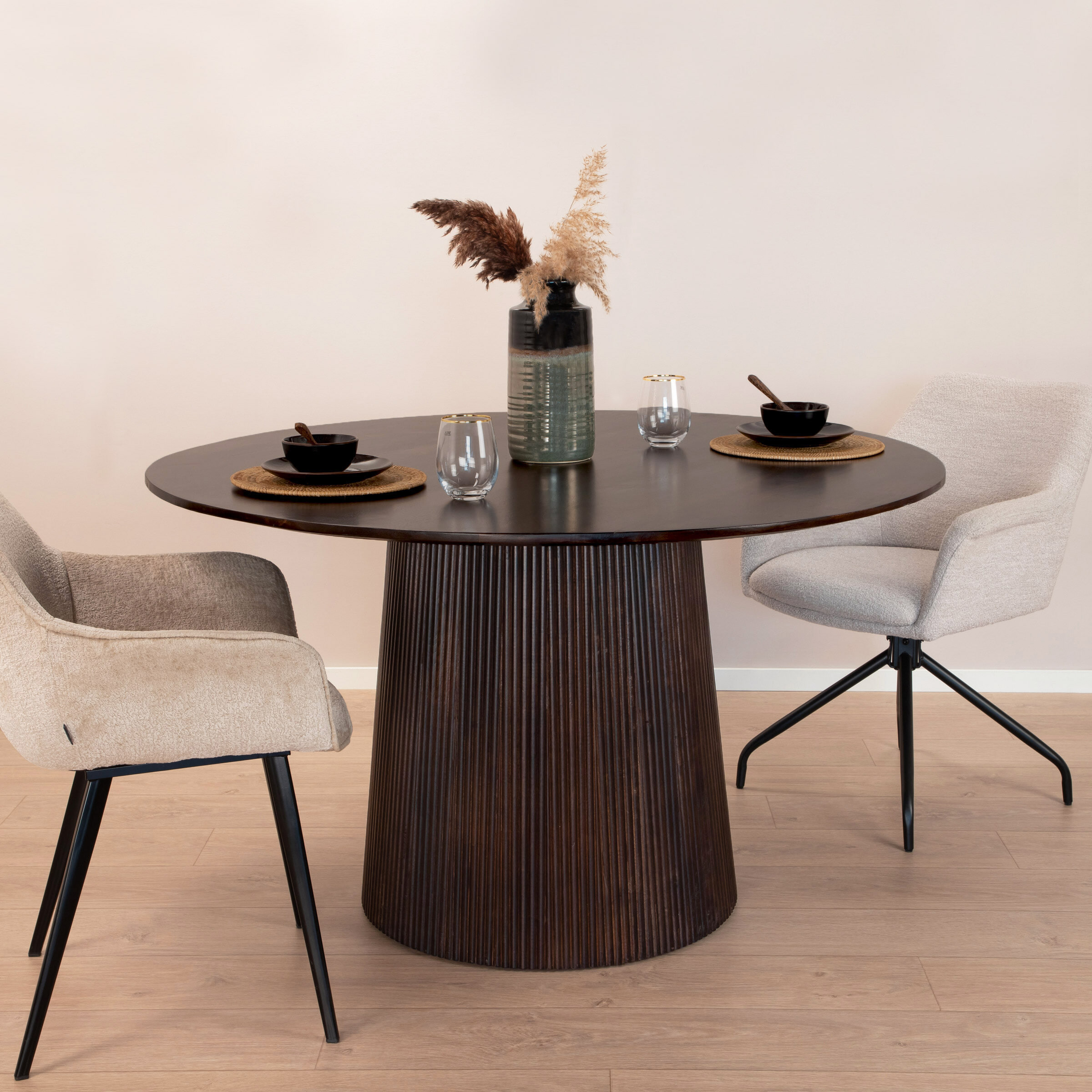 Sohome Ronde Eettafel Olav Mangohout, 130cm