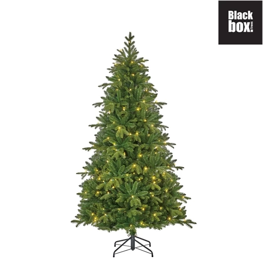 Black Box kunstkerstboom brampton met led h215 x d125 groen