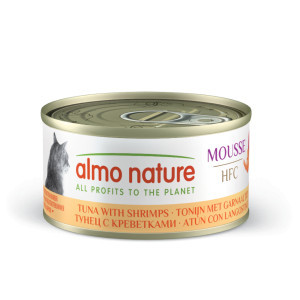 Almo Nature HFC Mousse tonijn met garnalen natvoer kat (70 g) 48 x 70 g