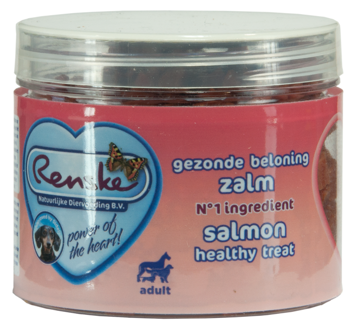 Renske gezonde beloning mini hartjes zalm hondensnack 100gr