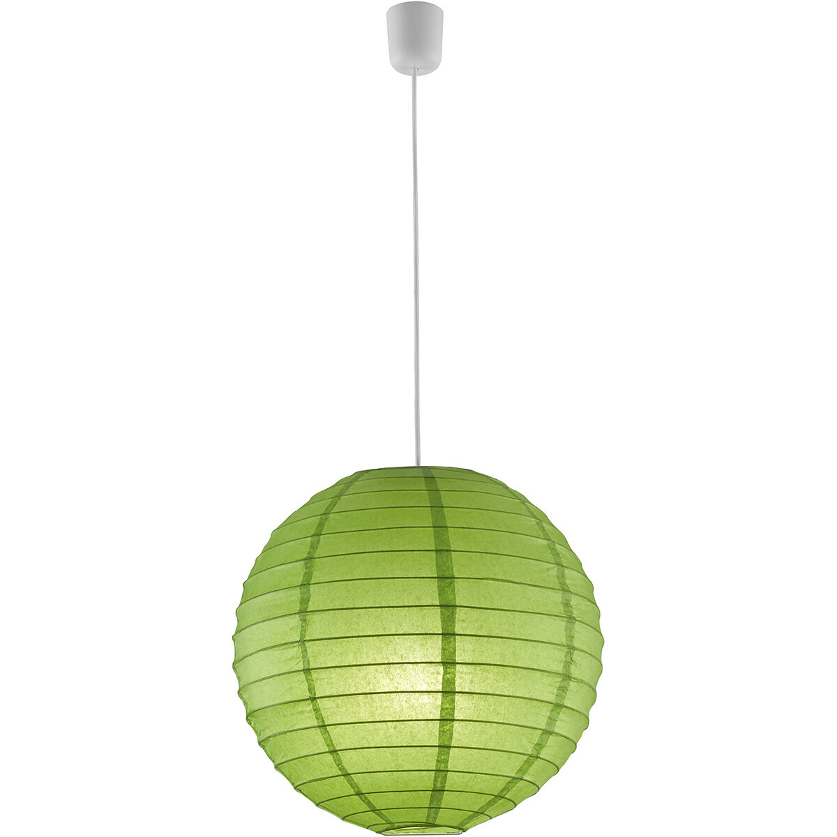 LED Hanglamp - Hangverlichting - Trion Ponton - E27 Fitting - Rond - Mat Groen - Papier