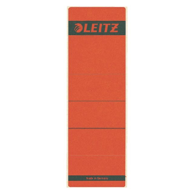 Leitz rugetiketten, zelfklevend, ft 6,1 x 19,1 cm, pak van 10 stuks, rood