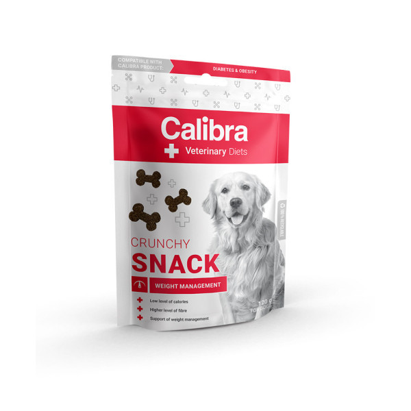 Calibra Veterinary Diets Weight Management Crunchy hondensnack 7 x 120 g