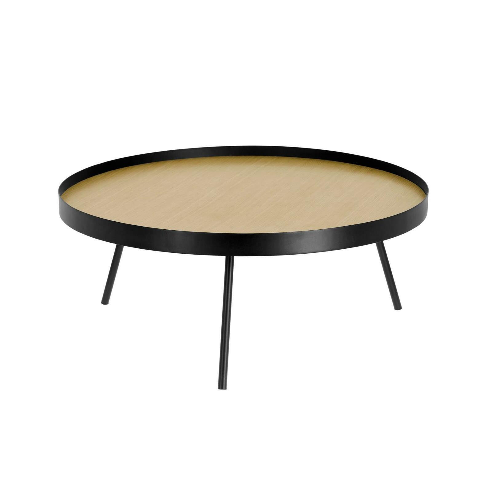 Kave Home Salontafel Nenet Ø84cm - Zwart - Rond