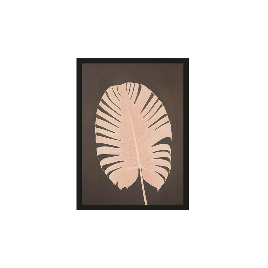 Urban Cotton Artprint Pink Leaf 30 x 40cm - Meerkleurig