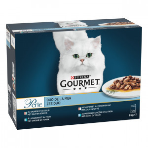 Purina Gourmet Perle Zee Duo natvoer kat (12x85 g) 8 x (12 x 85 g)