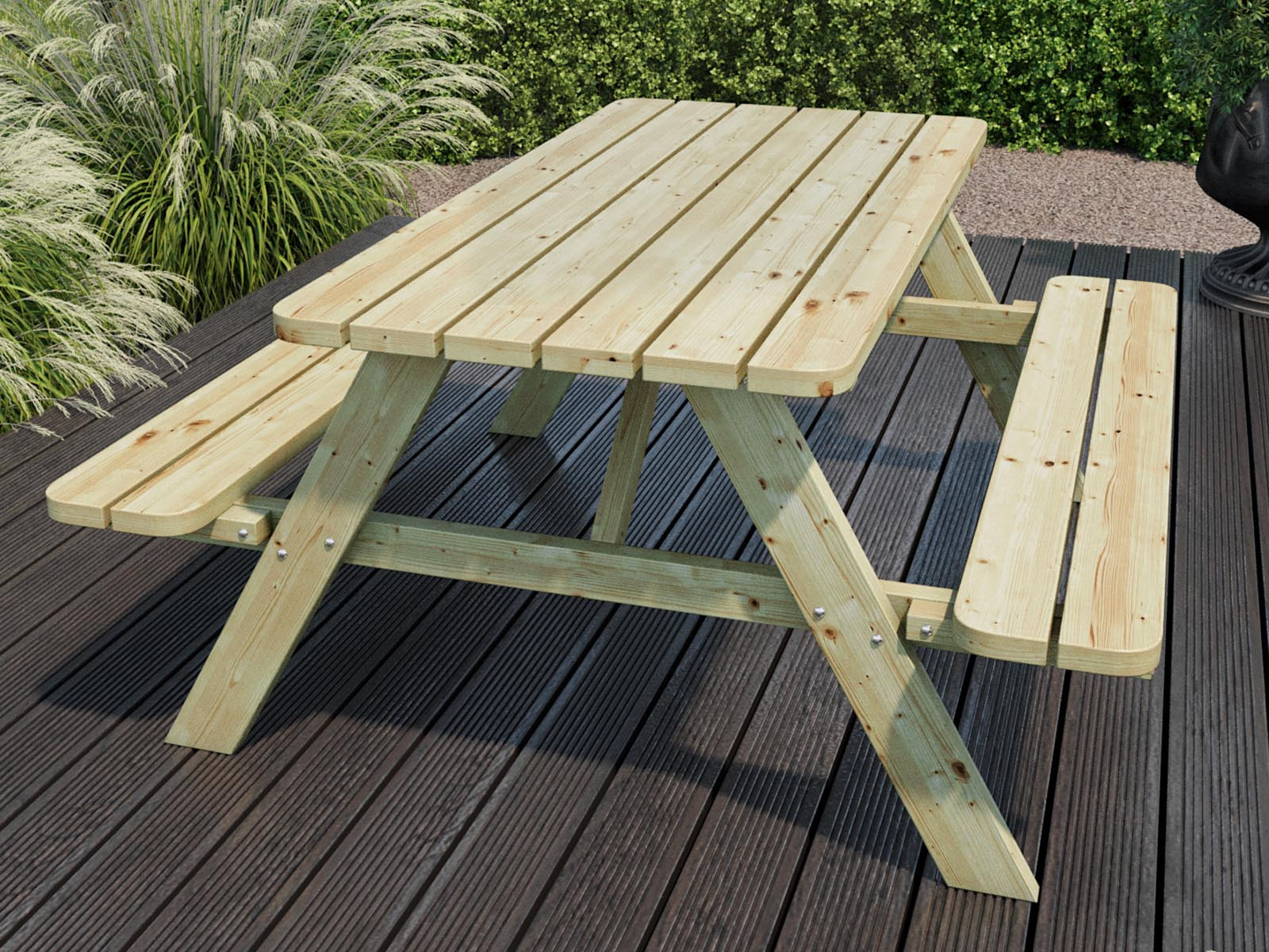 Picknicktafel ANDALOUSIE 170 cm natuurlijke pijnboom