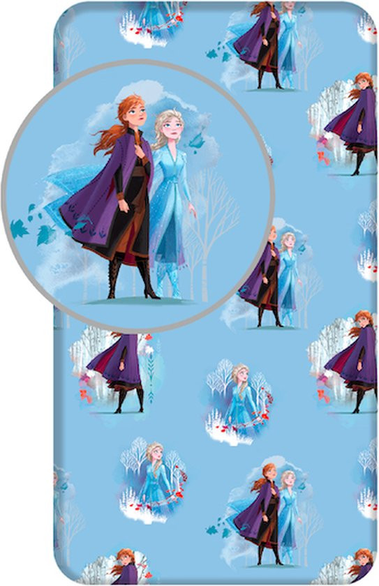 Disney Frozen Hoeslaken - Eenpersoons - 90 x 200 cm - Katoen