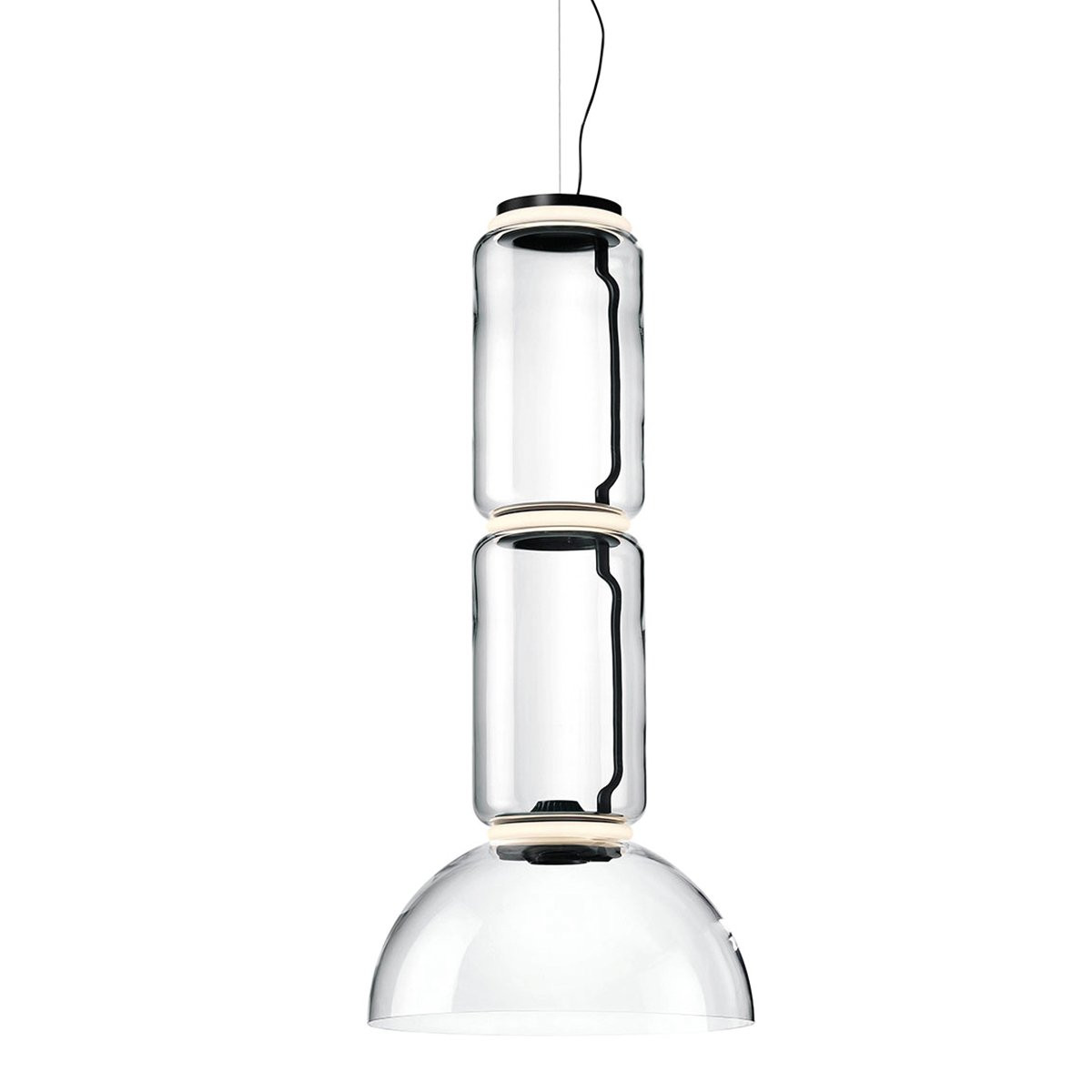 FLOS Noctambule Hanglamp - 2 Low Cylinders & Bowl