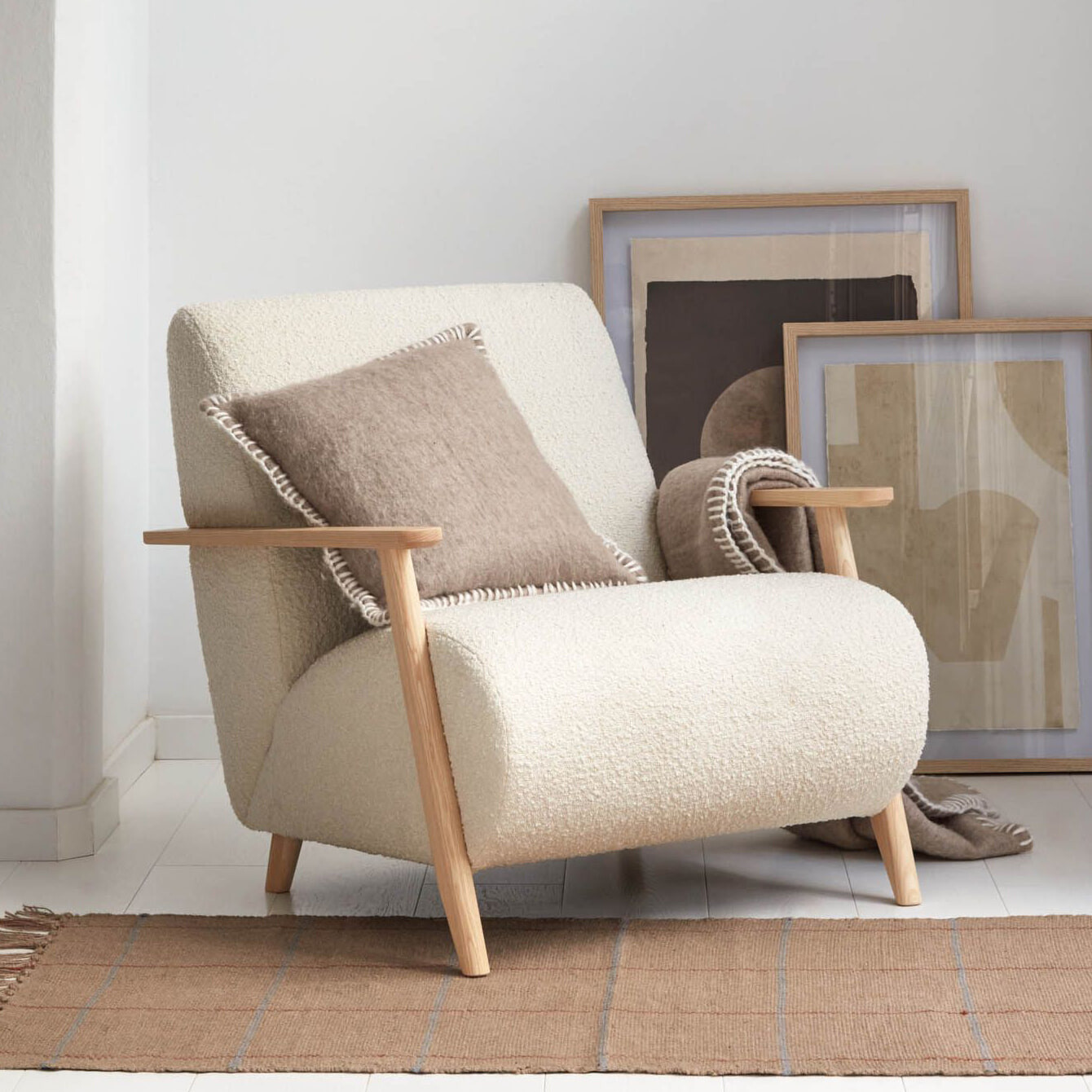 Kave Home Fauteuil Meghan Bouclé