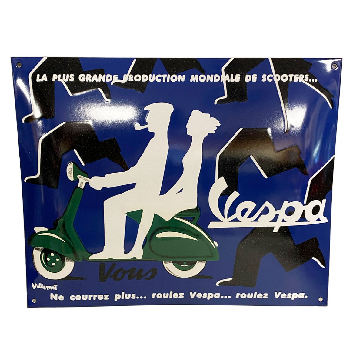 Vespa Reclame Emaille Bord - 50 x 40cm