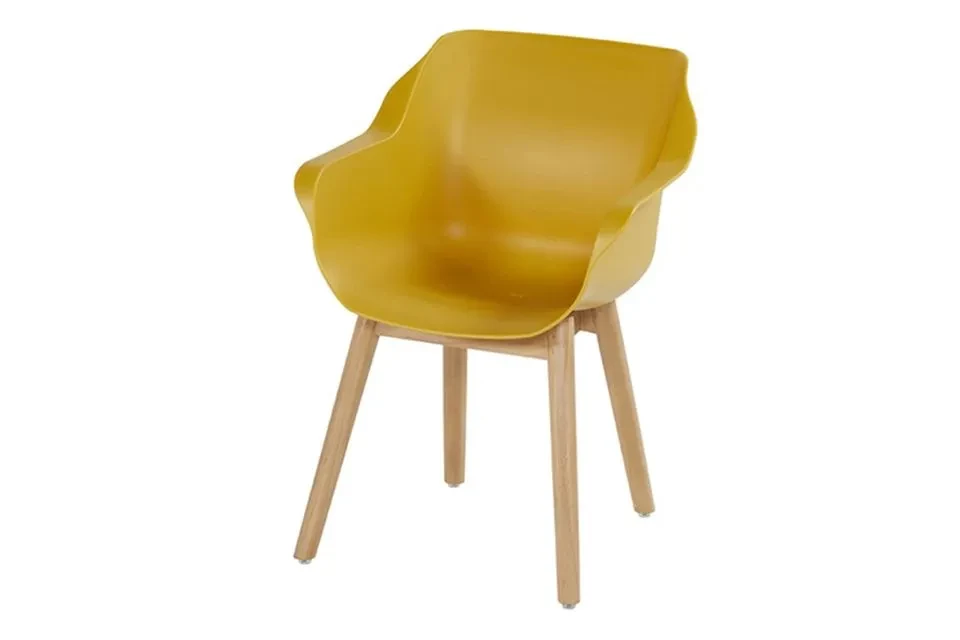 Hartman | Tuinstoel Sophie met Armleuningen Teak | Curry Yellow