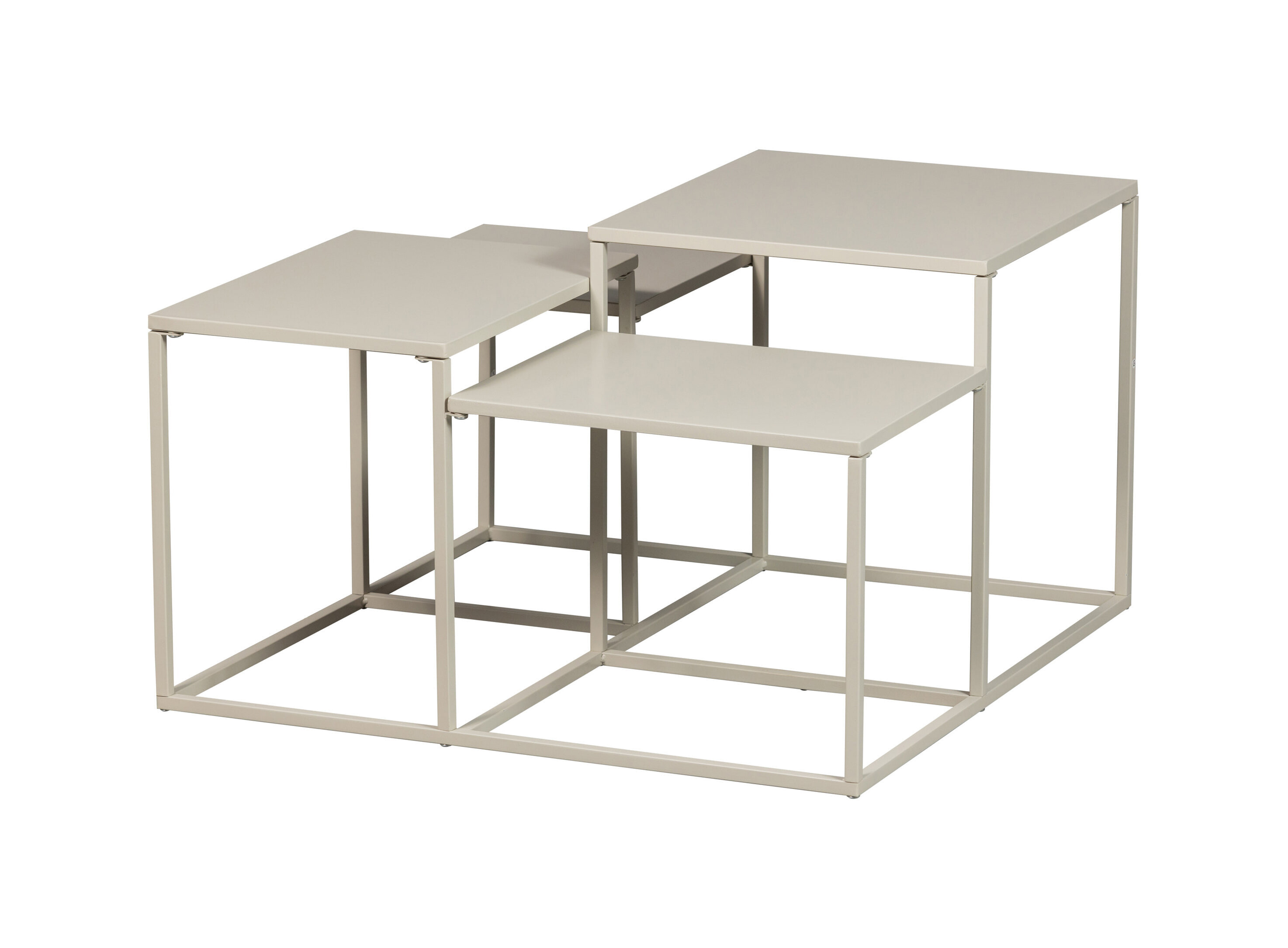 WOOOD Exclusive Salontafel Mida Metaal, 70cm - Greige - Vierkant