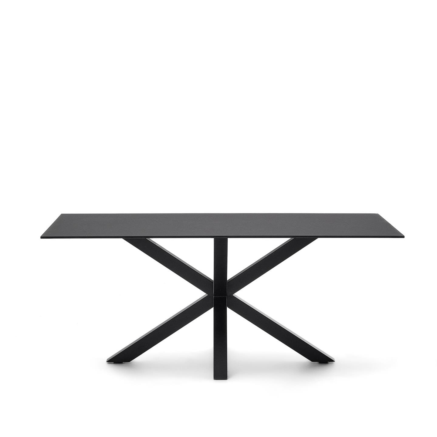 Kave Home Eettafel Argo Glas - Zwart