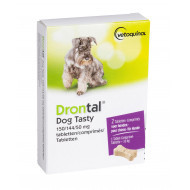 Drontal Dog Tasty 150/144/50 mg ontwormingsmiddel hond 12 tabletten