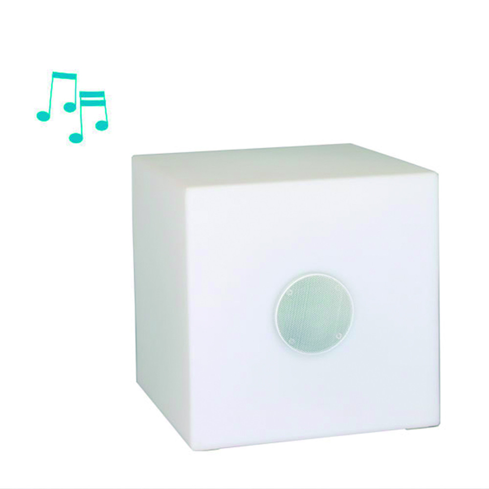 Tuinverlichting lichtkubus Cube met speaker 20x20x20cm