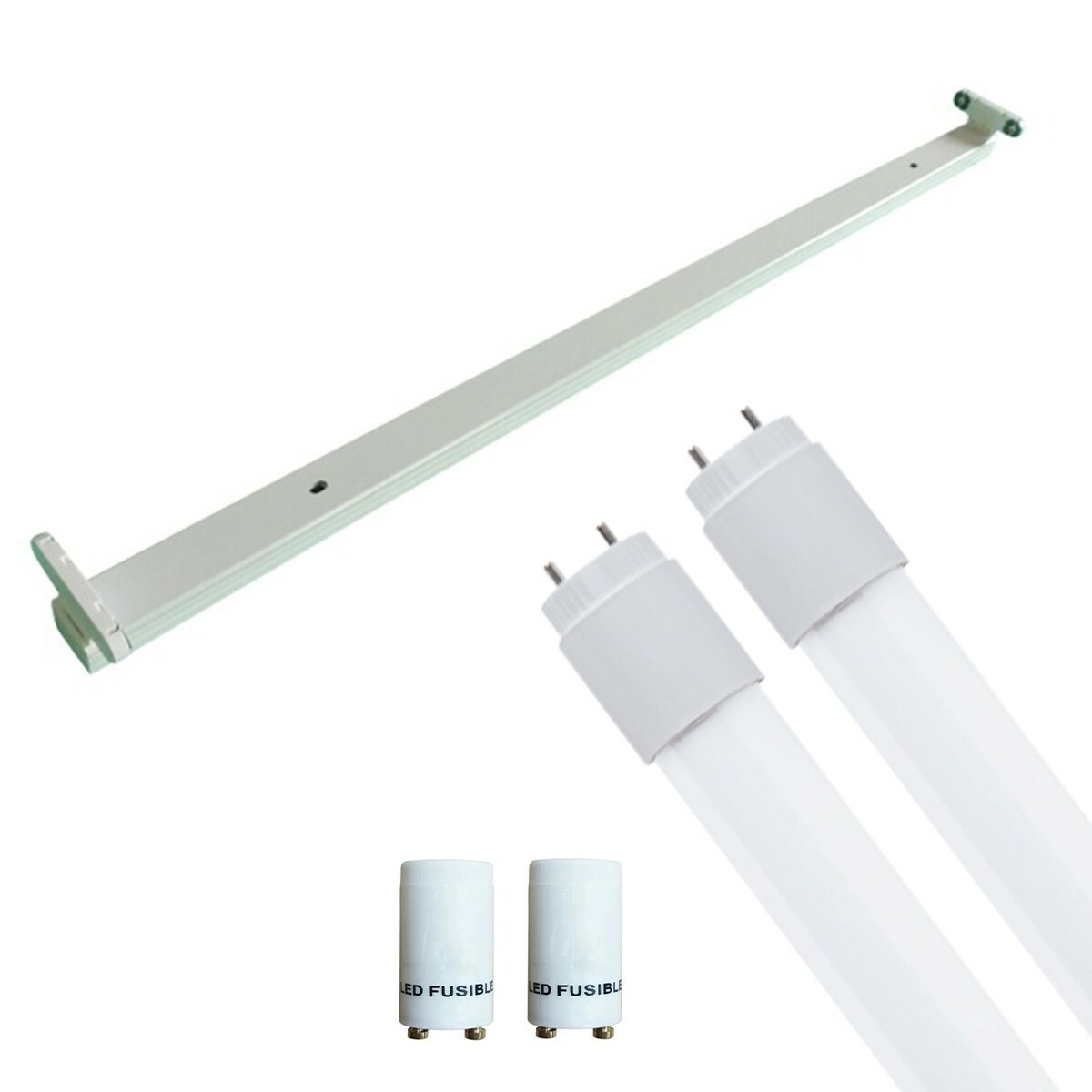 LED TL Armatuur met T8 Buis Incl. Starter - Aigi Dybolo - 150cm Dubbel - 44W - Natuurlijk Wit 4200K - Beschermingsgraad IP20