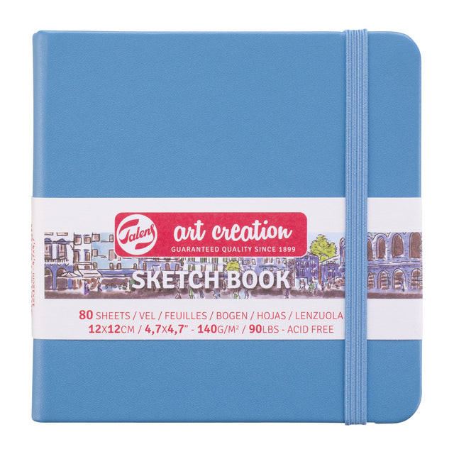 Schetsboek talens art creation blauw 12x12 cm | 5 stuks