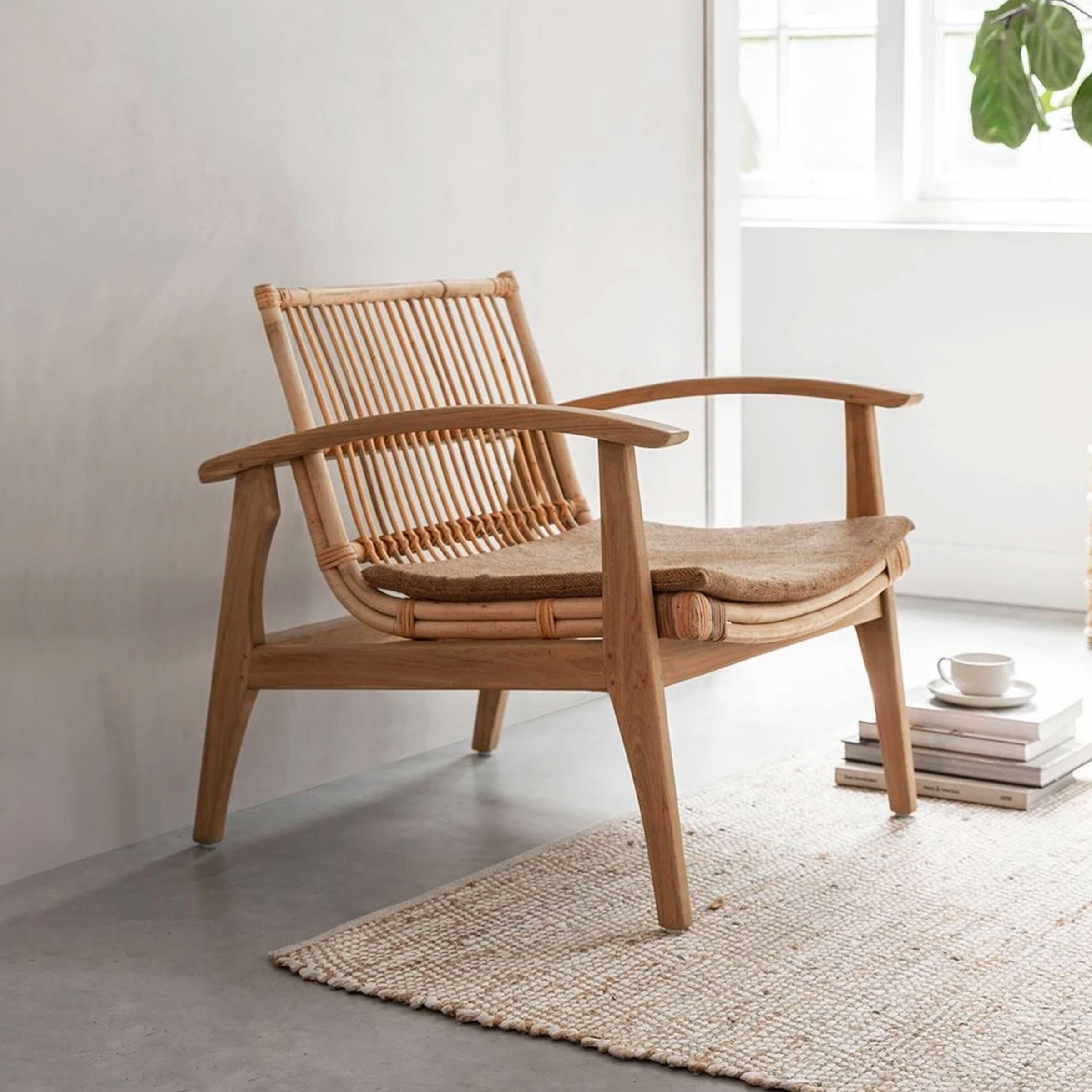 MUST Living Fauteuil Marvin Teakhout en rotan - Bruin