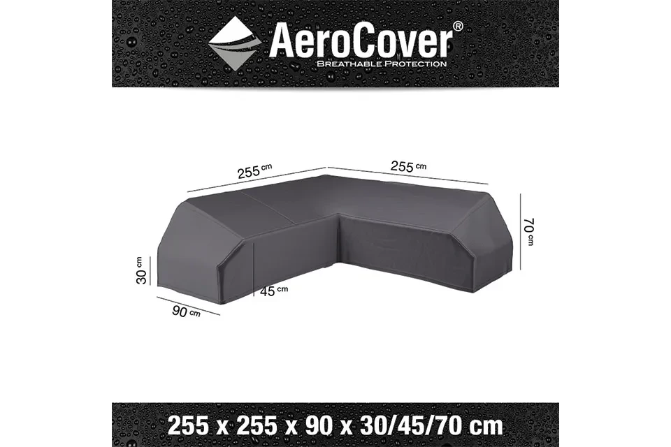 AeroCover | Loungesethoes 255 x 255 x 90 x 30-45-70(h) | L-Platform