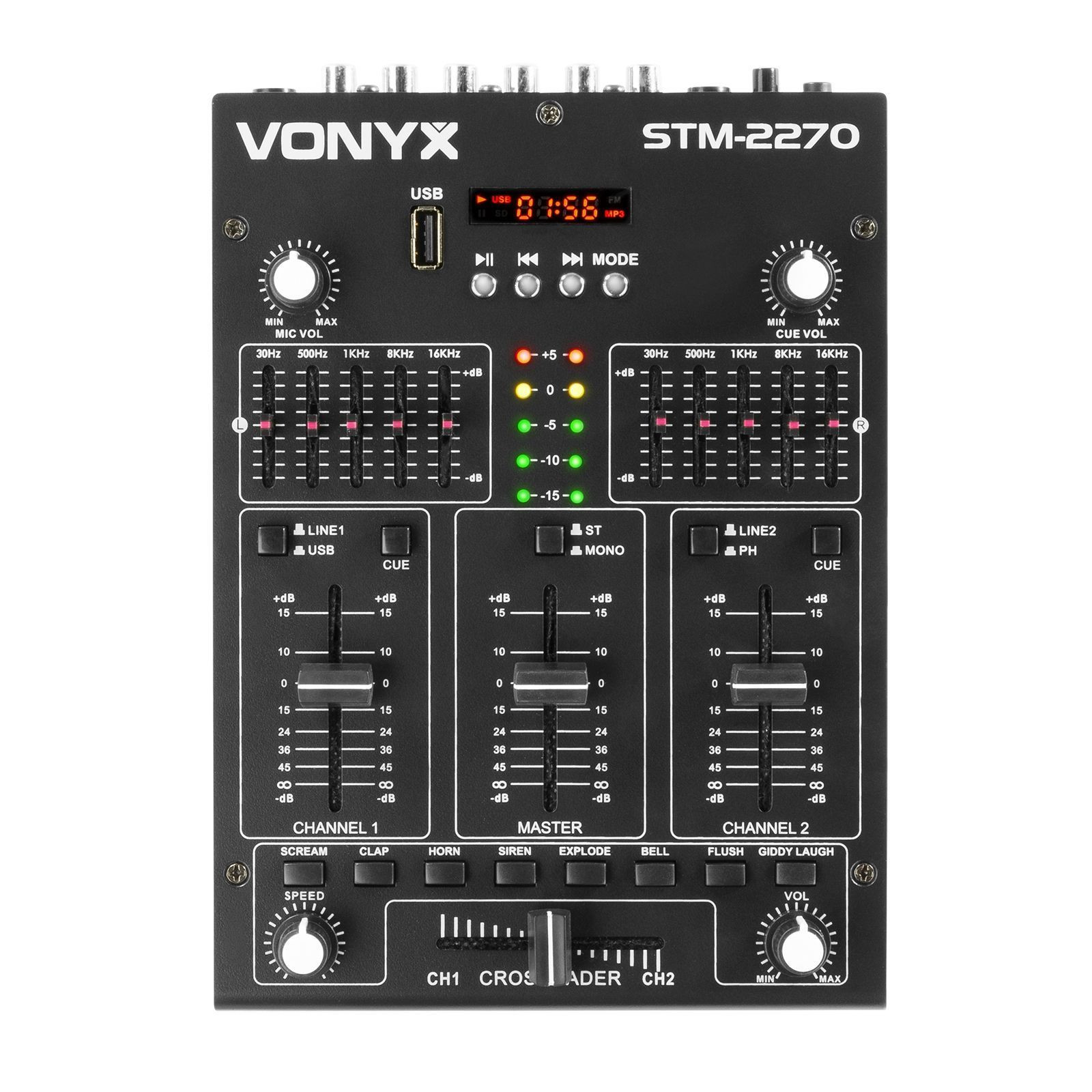 Retourdeal - Vonyx STM2270 DJ Mixer met Bluetooth, MP3 &