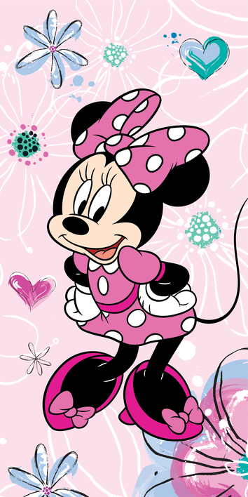 Minnie Mouse strandlaken flowers 70 x 140 cm