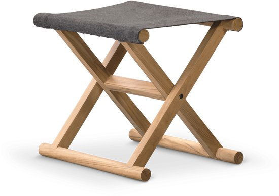 Folding stool Frame teak wood Fabric Sunproof I - Chill Dept