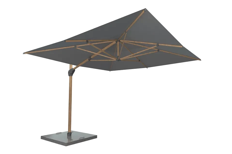 4 Seasons Outdoor | Parasol Hacienda 300 x 400 cm | Houtlook-Charcoal