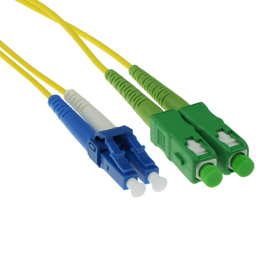 ACT RL8850 Glasvezel Patchkabel Duplex LSZH Singlemode - SC/ACP LC/UPC 9/125µm OS2 - 50 meter