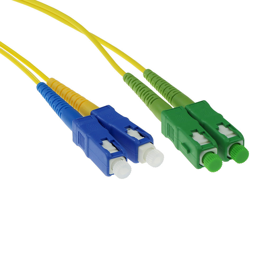 ACT RL3800 Glasvezel patchkabel Duplex LSZH Singlemode SC/APC-SC/UPC 9/125 OS2 - 50 cm